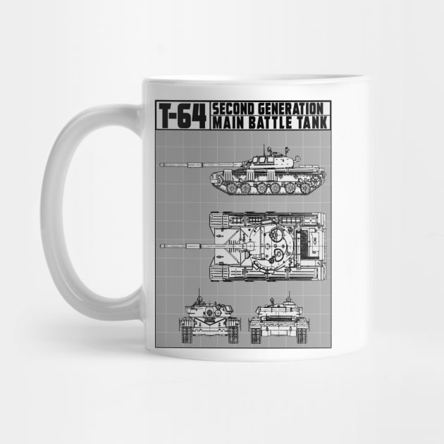 T-64 TANK SCHEMATIC by theanomalius_merch